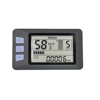 UART NO.2 Protocol P3H Electric Bicycle LCD Display Panel Dashboard Display Panel 24V36V48V60V, Suitable for Electric Scooters (5PIN) 5-pin Male Connector
