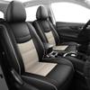 GXT Fit Nissan X-Trail Seat Covers for Selected 2014 2015 2016 2017 2018 2019 2020 Nissan X-Trail - Odorless Leatherette Full Set Custom Seat Covers(Black and White) view 1
