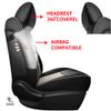 GXT Fit Nissan X-Trail Seat Covers for Selected 2014 2015 2016 2017 2018 2019 2020 Nissan X-Trail - Odorless Leatherette Full Set Custom Seat Covers(Black and White) view 4