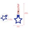 Q1-TECH, JDM Tsurikawa Ring Japanese Subway Train Bus Car Handle Cute Star Shaped Handle Hand Strap Rear Front Bumper Warning Rings Drift Charm Drift Bosozoku Car Accessory (Blue -PKF) view 3