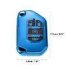 Unifizz Car TPU Key Fob Cover Case Keyless Remote Smart Key Holder for Jeep Wrangler JL JLU Gladiator JT Rubicon Sahara JLU 2018-2021 Shell Protector Blue view 3