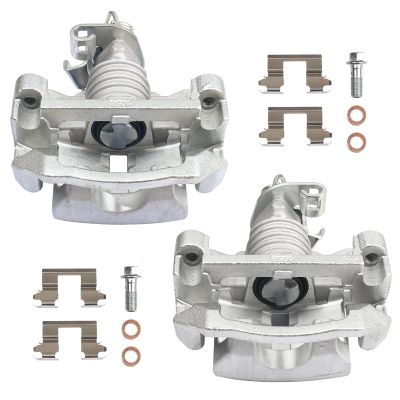 Autoround 18B5010 18B5011 Rear Disc Brake Caliper Assembly with Bracket fit for 11-13 Chevy Impala/ 14-16 Impala Limited, 05-09 Buick LaCrosse/Allure, 04-08 Pontiac Grand Prix, Both Driver Passenger