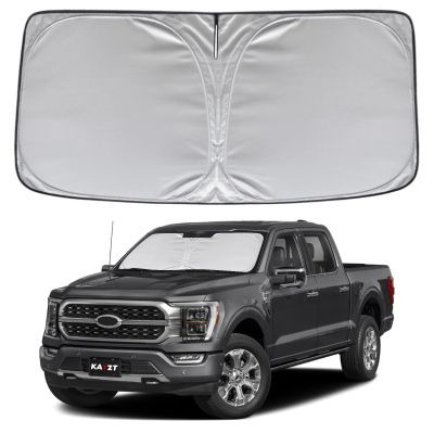 KAYZT Windshield Sun Shade for Ford F150 2021-2025 2026 Super Crew Cab, Super Cab, Regular Cab Foldable Sunshade Front Window Custom Fit Accessories