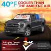 KAYZT Windshield Sun Shade for Ford F150 2021-2025 2026 Super Crew Cab, Super Cab, Regular Cab Foldable Sunshade Front Window Custom Fit Accessories view 2