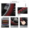 FUERU Car Steering Wheel Cover Set Car Steering Wheel Cover Ice Silk Leather Soft and Breathable Creative Car Interior Accessories (Color : 1#) view 3
