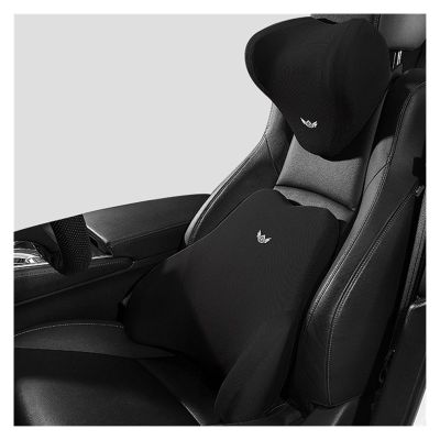 ZYAURA F Car Seat Headrest Car Neck Pillow Cushion Back Lumbar Support for Car Seat Breathable Memory Foam Car Seat Cushion Covers Y (Color : Set 1-03)