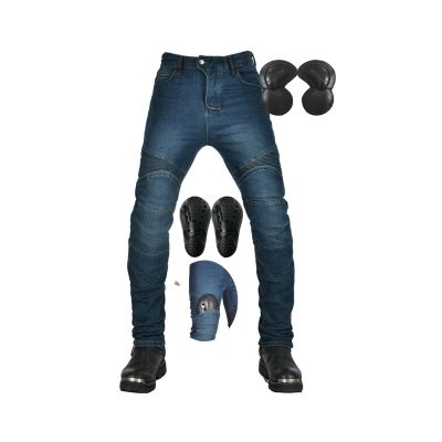 WESBR Lightweight Mesh Pants for Motorbike Motorcycle Riding Jeans Suitable for Cycling, Equestrian, Adventure Travel (Color : Blue B, Size : 3X-Large)