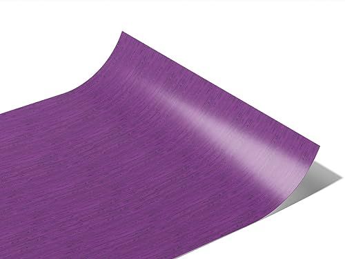 Rwraps Purple Wood Plank Periwinkle Matte Vinyl Film Wrap 59in x 25ft Vinyl Vehicle Car Film Sheet Roll