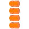 Unifizz Car 4pcs Orange Tire Stem Valve Caps Wheel Valve Covers Dustproof Hexagon Shape Aluminium Alloy Tire Cap view 1