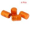 Unifizz Car 4pcs Orange Tire Stem Valve Caps Wheel Valve Covers Dustproof Hexagon Shape Aluminium Alloy Tire Cap view 3