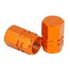 Unifizz Car 4pcs Orange Tire Stem Valve Caps Wheel Valve Covers Dustproof Hexagon Shape Aluminium Alloy Tire Cap view 4