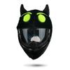 HTLNUZD Full Face Motorcycle Helmet Cover Easy to Install Dust Cap Motorcycle Helmet Fun Rides, Cartoon Fluffy Plush Set for Motorcycle Christmas Hats (Ghost-Black) view 1