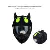 HTLNUZD Full Face Motorcycle Helmet Cover Easy to Install Dust Cap Motorcycle Helmet Fun Rides, Cartoon Fluffy Plush Set for Motorcycle Christmas Hats (Ghost-Black) view 4