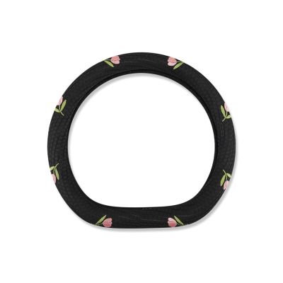 FUERU Car Steering Wheel Cover Set Car Steering Wheel Cover D Type Four Seasons Ice Silk Comfortable Shock-Absorbing Car Interior (Color : 6#)