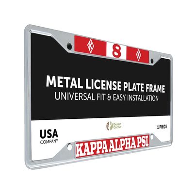 Desert Cactus Kappa Alpha Psi Line Number # License Plate Frame (#8)