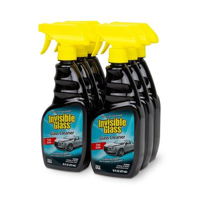 Invisible Glass 92163-6PK Premium Glass Cleaner Spray for Car Windshields and Windows Automotive and Home Window Cleaner Streak-Free, Ammonia-Free, Tint-Safe 16 fl oz (Pack of 6)