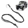 Horoper RC Crawler Winch Strap, Elastic Towing Trailer Rope Strap with Hooks - for 1/10 and 1/8 Scale RC Cars(Black) view 1