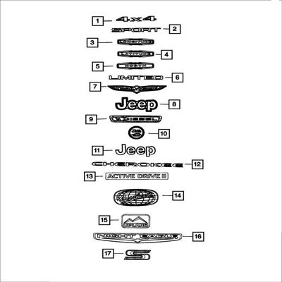 Mopar Hood Nameplate - Mopar (68418948AA)