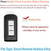 SANRILY Luminous 3 Button Key Fob Cover Case Fit for Mitsubishi Outlander Lancer Eclipse Mirage Keyless with Keychain Black view 2