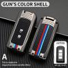 SANRILY Luminous 3 Button Key Fob Cover Case Fit for Mitsubishi Outlander Lancer Eclipse Mirage Keyless with Keychain Black view 3
