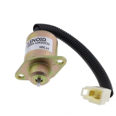 Haiyazhma New Fuel shut off solenoid 7023161 Compatible with Kubota D905 Engine 12V