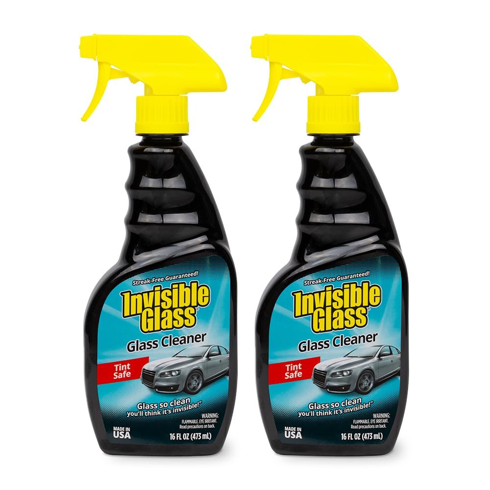 Invisible Glass 92163-2PK Premium Glass Cleaner Spray for Car Windshields and Windows Automotive and Home Window Cleaner Streak-Free, Ammonia-Free, Tint-Safe 16 fl oz (Pack of 2)