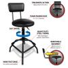 Performance Tool W85016 Pneumatic Stool w/Removable Backrest view 3