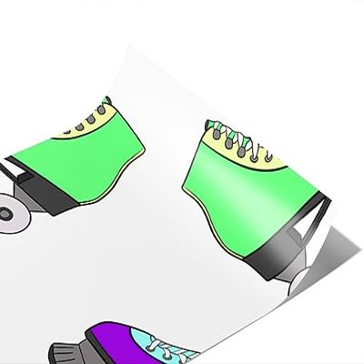 Rwraps Roller Skating Derby Girl Matte Vinyl Film Wrap 59in x 26ft Vinyl Vehicle Car Film Sheet Roll