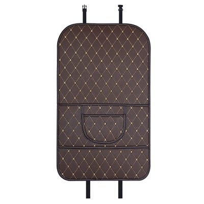 Tyenaza Car Backseat Organizer, Seat Back Protectors with Storage Pocket Artificial Leather Dirt Proof Rear Kick Mat Universal Fit for Cars