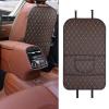 Tyenaza Car Backseat Organizer, Seat Back Protectors with Storage Pocket Artificial Leather Dirt Proof Rear Kick Mat Universal Fit for Cars view 3