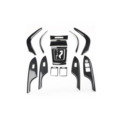 RUNAUP Compatible for Toyota Corolla Axio Altis 2007 2008 2009 2010 2011 2012 2013 ABS Carbon Fiber Style Accessories Interior Decoration Stickers (Color : Type B at 14pcs, Size : Left Hand Drive)