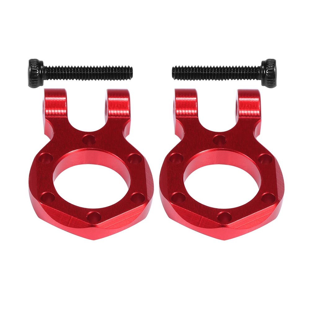 AMK Aluminum SCX10 Bumper D-Ring Winch Tow Hook Drop Hitch 1/10 RC Crawler Accessories TRX4 Upgrades for TRX6 Wrangler Gladiator Element Enduro TF2 Gen7 Gen8 (Red)