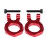 AMK Aluminum SCX10 Bumper D-Ring Winch Tow Hook Drop Hitch 1/10 RC Crawler Accessories TRX4 Upgrades for TRX6 Wrangler Gladiator Element Enduro TF2 Gen7 Gen8 (Red) view 1