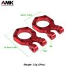 AMK Aluminum SCX10 Bumper D-Ring Winch Tow Hook Drop Hitch 1/10 RC Crawler Accessories TRX4 Upgrades for TRX6 Wrangler Gladiator Element Enduro TF2 Gen7 Gen8 (Red) view 3