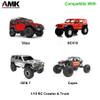 AMK Aluminum SCX10 Bumper D-Ring Winch Tow Hook Drop Hitch 1/10 RC Crawler Accessories TRX4 Upgrades for TRX6 Wrangler Gladiator Element Enduro TF2 Gen7 Gen8 (Dark Blue) view 2