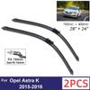 Car Wiper Compatible with Opel Astra K 2015-2016 Front Wiper Blades Soft Rubber Windscreen Wipers Auto Windshield 28"+24" 700mm + 600mm (Color : 2 wipers) view 2