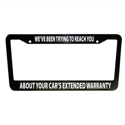 1pc - Car Extended Warranty Funny Black Plastic or Aluminum License Plate Frame Truck Car Van Dcor Car Accessories Meme Gifts Auto Parts (Plastic)