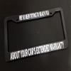 1pc - Car Extended Warranty Funny Black Plastic or Aluminum License Plate Frame Truck Car Van Dcor Car Accessories Meme Gifts Auto Parts (Plastic) view 2