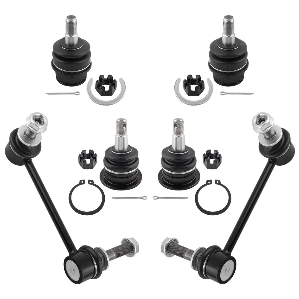BOXI (Set of 6) Front Upper Lower Ball Joints + Sway Bar End Links fit for Lexus GX470 2003-2009 / for Toyota 4Runner 2003-2017 / for Toyota FJ Cruiser 2007-2014 / K90677 K90683 K500017 K500018