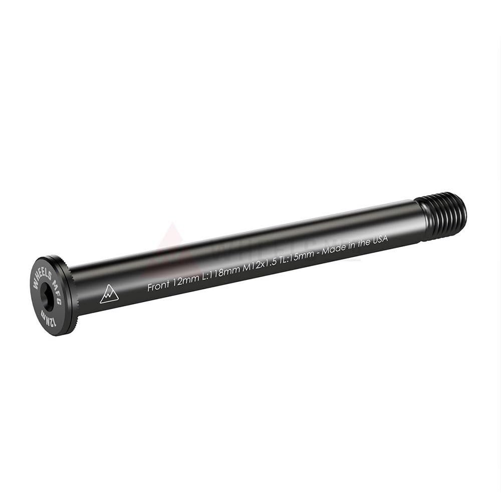 Wheels Manufacturing Front Thru Axle 12mm x 118 Length x 1.5 Thread Pitch - Flat Washer