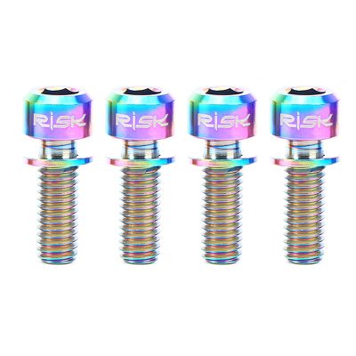 HUIOP Ti Bolts, 4PCS M618/20mm Titanium Ti Bolts Screws for Disc Brake Caliper with Adaptor Spacer