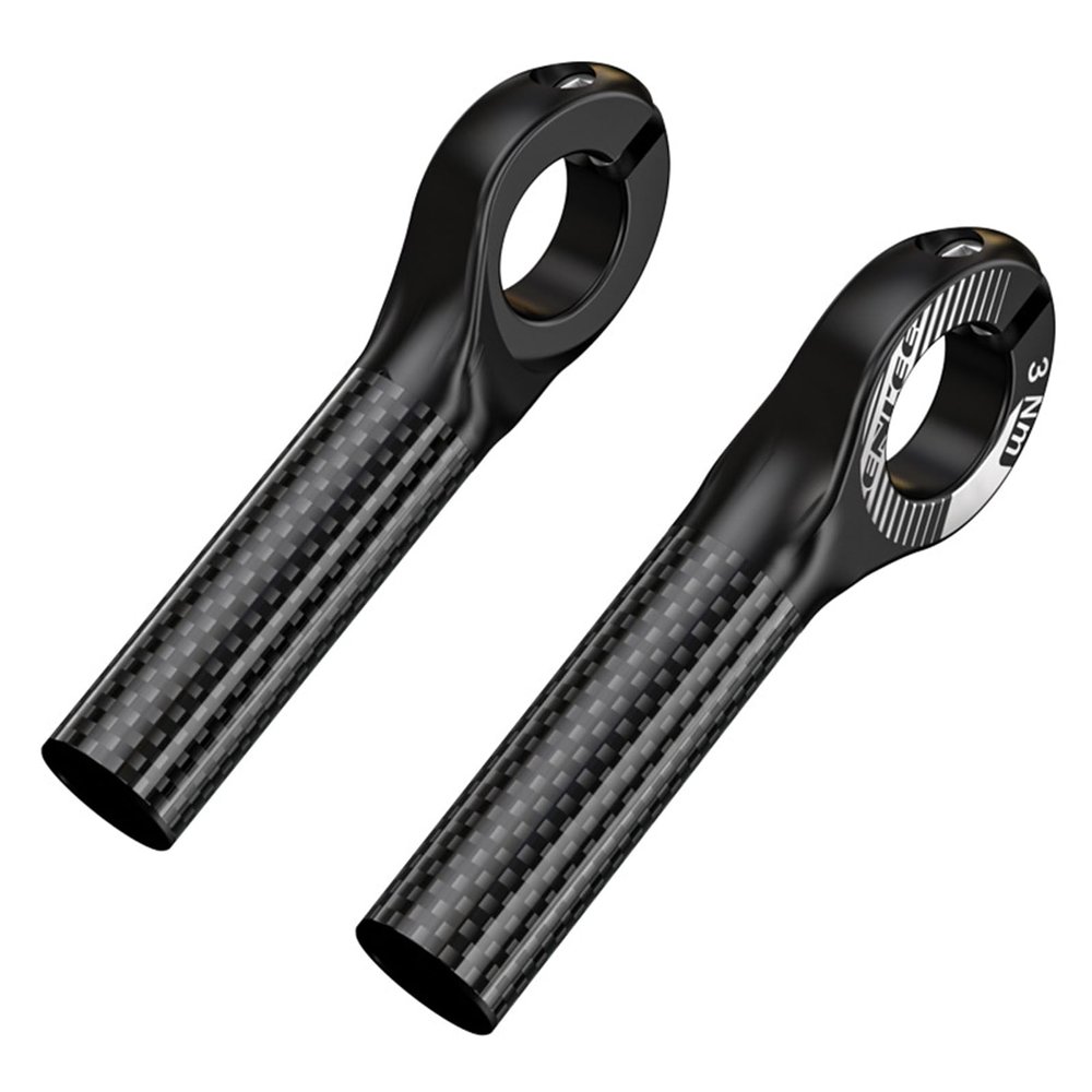 HUIOP Handlebar Ends, Carbon Fiber Handlebar Ends Mountain Bike Handlebar Grip Bike Vice Handlebar