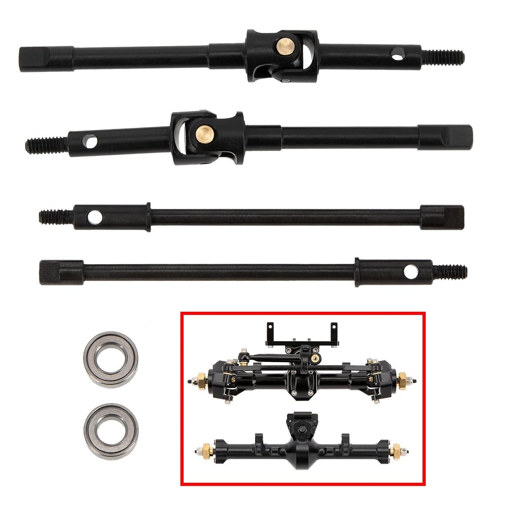 MEUS Racing Universal Joint Drive Shaft Cross Knot CVD Drive Kit for SCX24 Stock Axles C10 Jeep Upgrades Parts