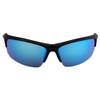 Optic Edge Shakedown Wraparound Sports & Motorcycle Sunglasses for Men or Women Black Semi-Rimless Frame w/Dielectric Blue Mirror Lens view 2