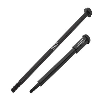 Medium Carbon Steel Front and Rear Wheel Axle Set for LOSI 1:4 Promoto-MX Motorcycle Dirt Bike RTR FXR LOS06000 LOS06002 Upgrade Parts - Black