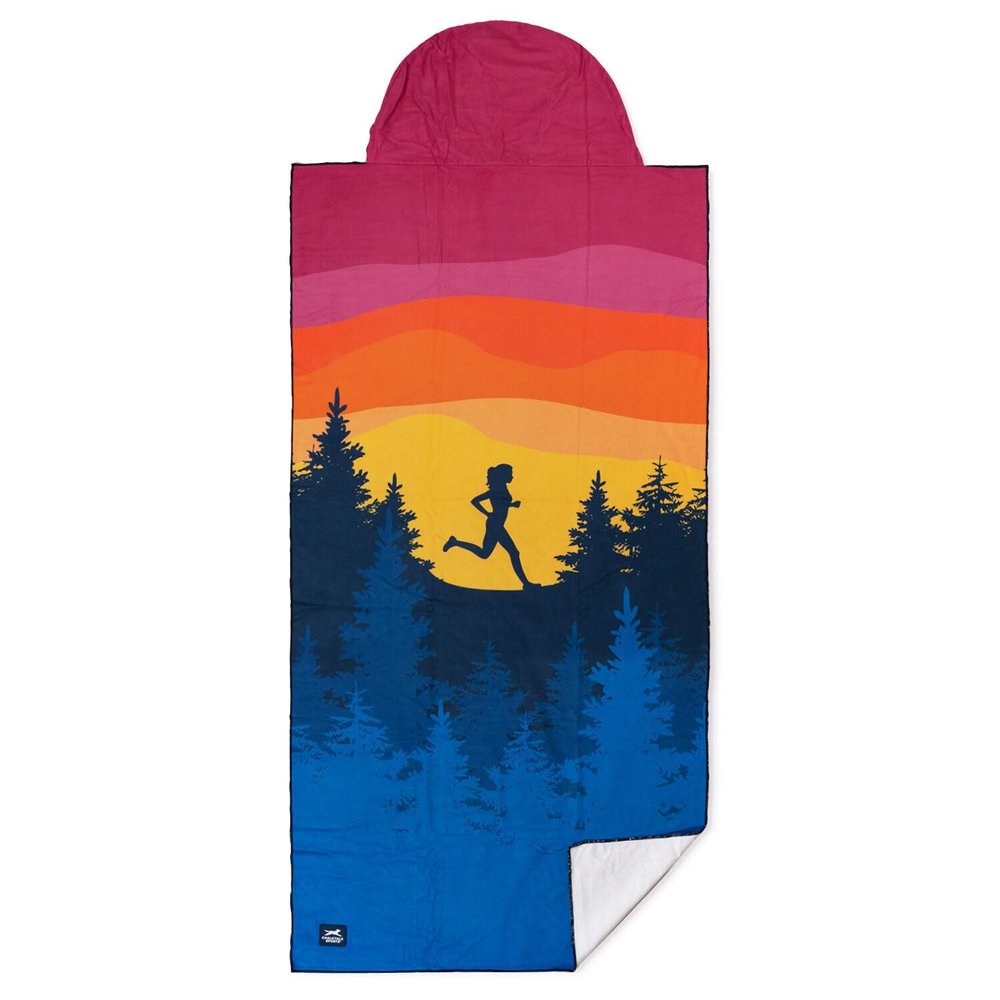 Gone For a Run Car Seat Towel Cover Hooded Moisture-Wicking Microfiber Seat Protector 30" x 60" for Runners and Outdoor Enthusiasts Happy Hour