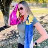 Gone For a Run Car Seat Towel Cover Hooded Moisture-Wicking Microfiber Seat Protector 30" x 60" for Runners and Outdoor Enthusiasts Happy Hour view 4