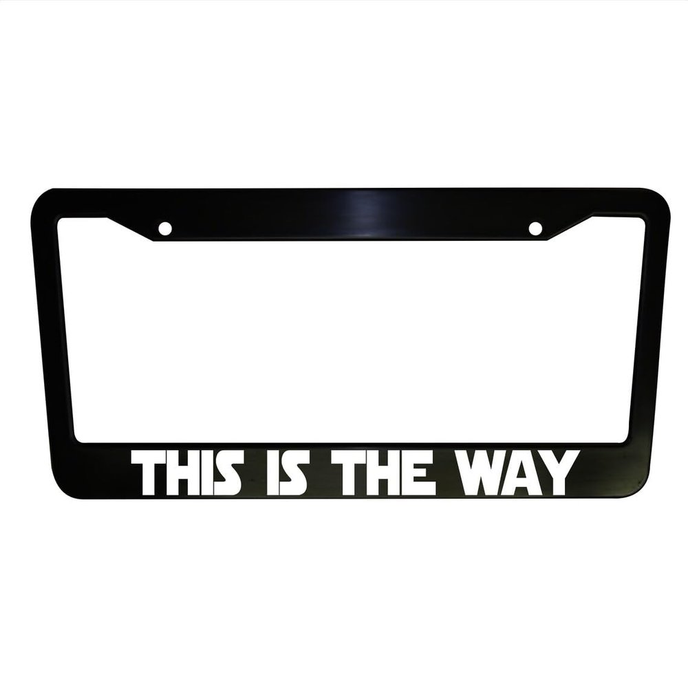 1pc - This is the Way Funny Black Plastic or Aluminum License Plate Frame Truck Car Van Dcor Car Accessories Meme Gifts Auto Parts (Chrome Graphics, Plastic Frame)