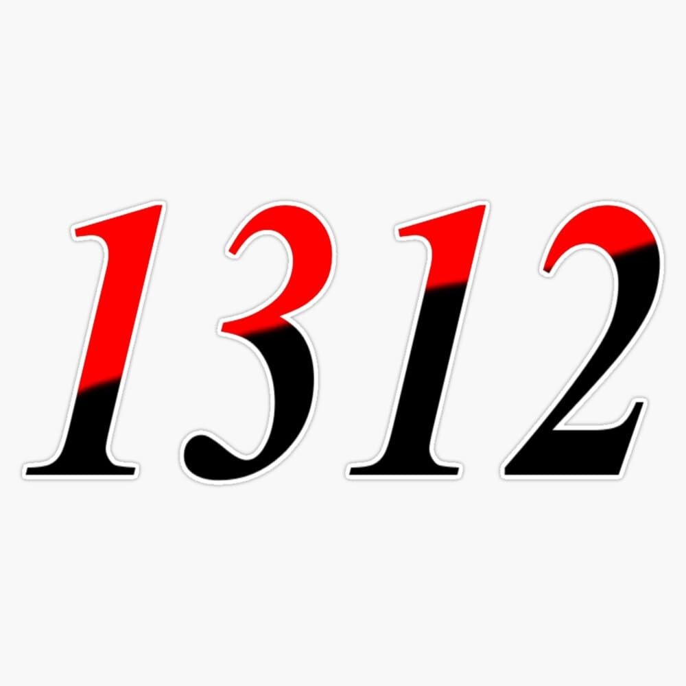 1312 - Libertarian Socialist Flag Sticker Vinyl Decal Bumper Sticker 5"