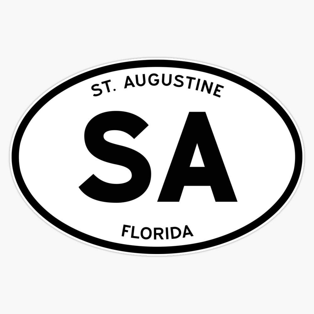 Magnet Sa, St. Augustine, Florida Viny Magnetic Bumper Sticker 5"